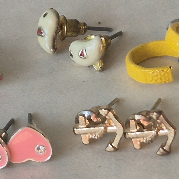 10 Pairs Of Cute Studs Colorful Kids Earring Set - Picture 8 of 9